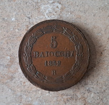 PIECE 5 BAIOCCHI 1852 R