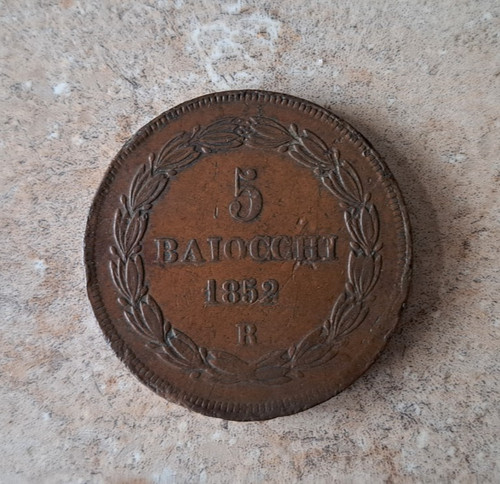 Piece baiocchi 1852 r - 5,
