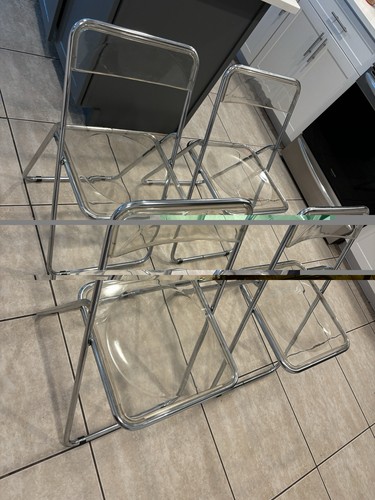 Set sedie pieghevoli cromate - 4,
