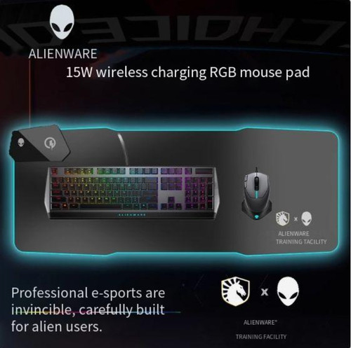Mouse pad gioco - alienware, rgb