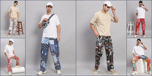 Uomo cotone toppa pantaloni - uomo,
