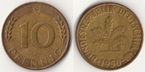 Germania pfennig 1950 - 10,