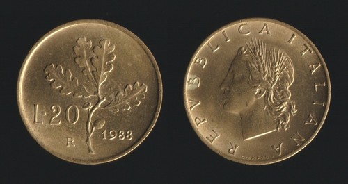 Lire 1988 ramo quercia - ramo,