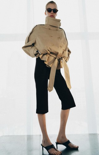 Zara trench corto collo alto - zara,