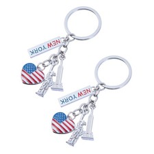  2 Pcs Portachiavi New York Di