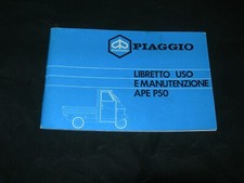 APE 50  -  elestart - PIAGGIO manuale uso e manutenzione –  COME NUOVO 