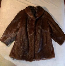 pelliccia di visone marrone, pellicciaio di biella con etichetta e firma 