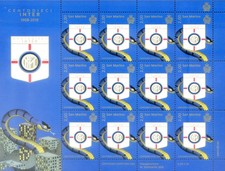 San Marino. Sport. Calcio 2018. Inter. Mini lenzuolo.