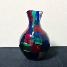 Vaso Venini in vetro di Murano Pezzato di Fulvio Bianconi - Arte veneziana da...