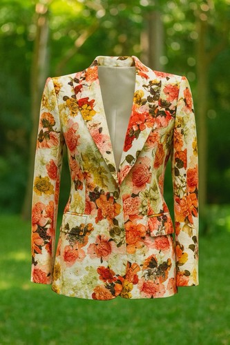 Zara basic pique floral long - zara,
