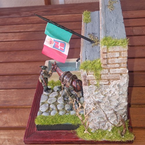Diorama militare alpini con - ,