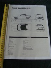 Alfa Romeo RZ bozzetti per cartella stampa sketches Press