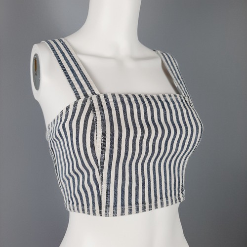Canotta donna zara denim crop - canotta,
