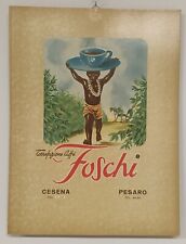 Cartoncino Torrefazione Caffè FOSCHI autore Rusa Gian 33x44 cm 