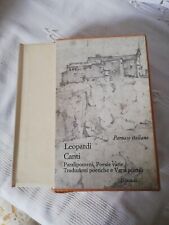 LEOPARDI - CANTI Paralipomeni, poesie varie - EINAUDI EDIZIONI PARNASO 1968