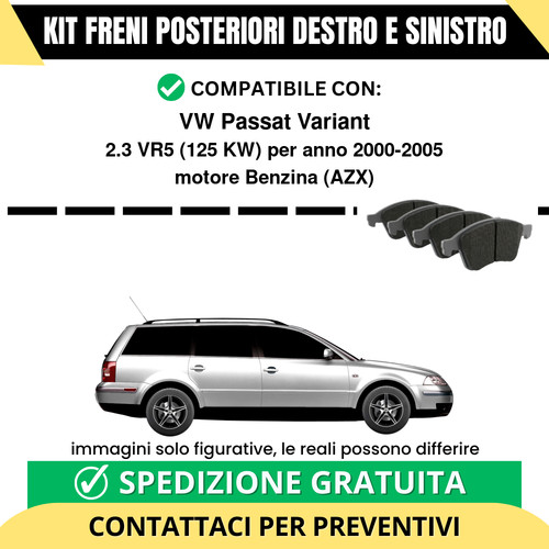 Pastiglie freno posteriori - pastiglie, vw