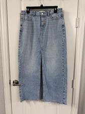 Gonna midi donna Zara in denim