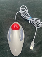 Logitech Trackman USB rosso marmo pista palla computer mouse cablato T-BC21