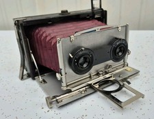 Antica telecamera stereo pieghevole Ernemann Heag