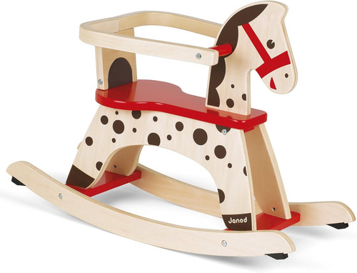 Cavallo dondolo in legno - -,