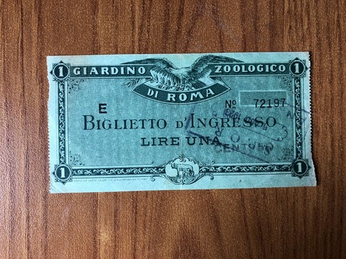 Biglietto ingresso giardino - biglietto, d'