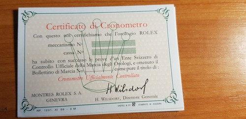 Rolex cronometro certificato - rolex,