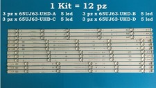 Kit 12 barre strip led Lg 65UJ63-UHD-A B C D 65UJ5500 65UJ630  65LJ594 65LJ 65UJ