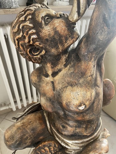 Scultura arte legno antico - scultura,