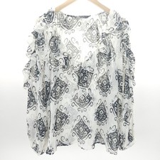 Zara Top M Nero Oro Ikat