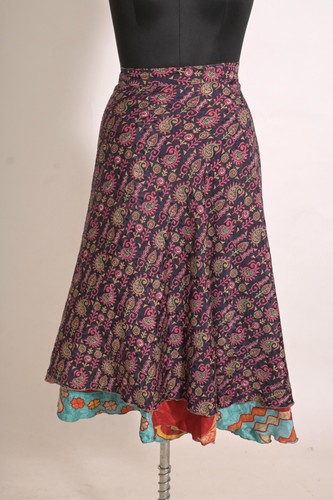 Gonna vintage arte - , seta