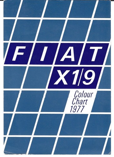 Fiat 1300 colori esterni - fiat, x1/9