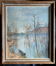 ::DIPINTO OLIO LAGO BETULLE