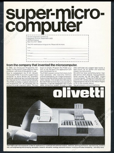 1971 olivetti 602 p602 - 1971,