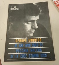 SPARTITO MUSICALE SERGIO ENDRIGO VECCHIA BALERA OTTIME CONDIZIONI 