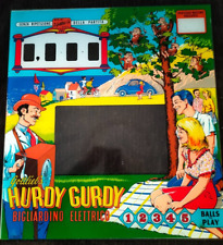 VETRO PANNELLO TESTATA FLIPPER D. GOTTLIEB & Co.  " HURDY GURDY  " 1966 RARO