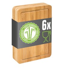 Set 6: Tagliere Colazione Legno 22x15 Piccoli Tagliere Spane 