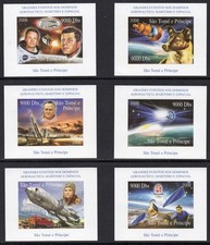 Sao Tomé and Principe 2006 Kennedy/Laika/Gagarin/Pechino Olimpiadi 6 SS IMPERF.MNH