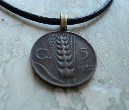 Collana moneta italia - collana,