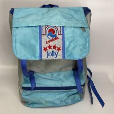ZAINO INVICTA JOLLY Argento Blu Fluo Azzurro ORIGINAL VINTAGE 80 90 VINTAGE #27
