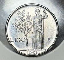 Italia 100 Lire AU+ 1991