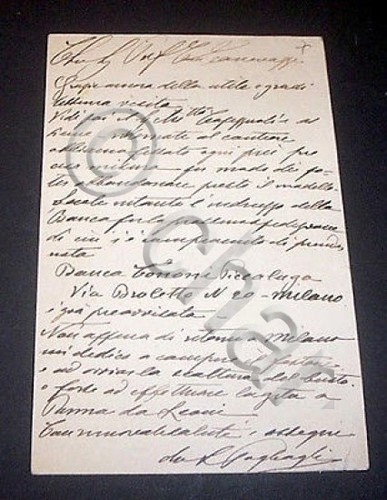 Cartolina autografo lodovico - cartolina,