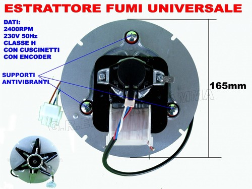 Ventola fumi universale stufa - universale,