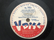 V DISC 12" Record 78 rpm 702 I'm a Big Girl OH YOU GYPSY Sammy Kaye Mike Loring