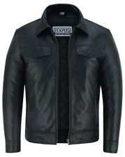 Uomo Pelle Casual Biker Giacca