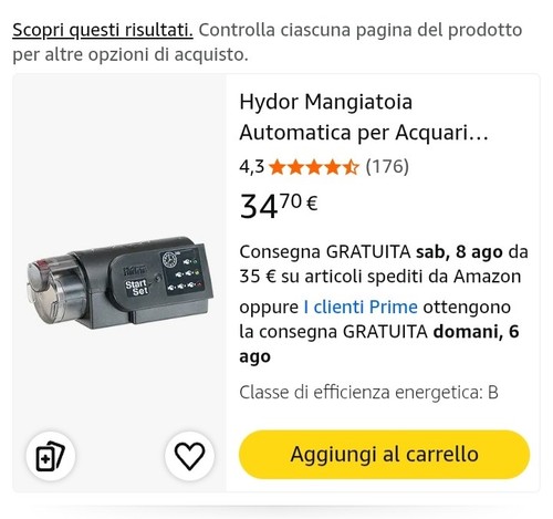 Mangiatoia automatica acquario