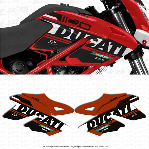 Set adesivi fiancate ducati - set,