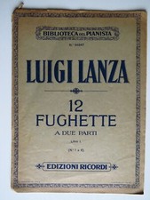 Luigi Lanza 12 Fughette a due parti libro 1 - Ricordi  Spartito per Pianoforte