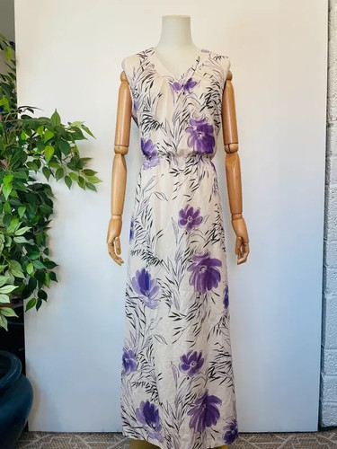 Maxi abito smanicato vintage