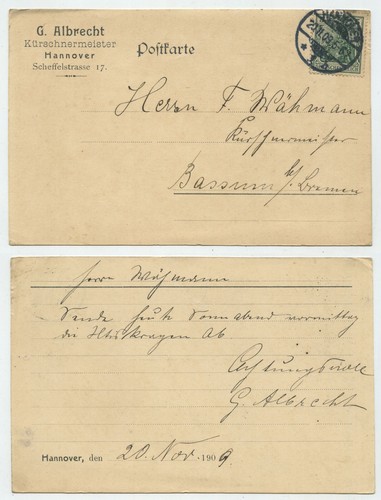 98648 cartolina albrecht - cartolina, g.