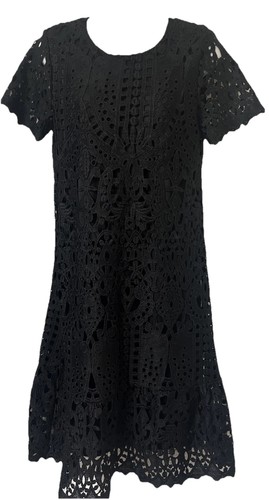 Abito nero pizzo - s, midi